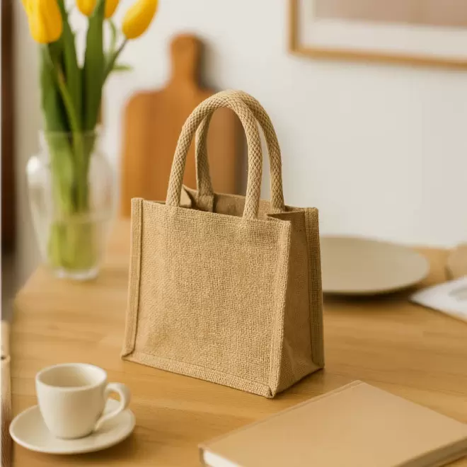 MINI SAC EN JUTE PERSONNALISABLE 'DUA'