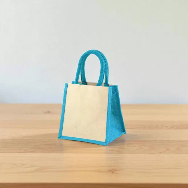 MINI SAC EN JUTE PERSONNALISABLE 'DUA COLOR'