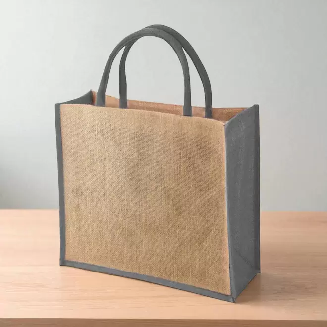 SAC EN JUTE COLORE PERSONNALISABLE 'LEONE'