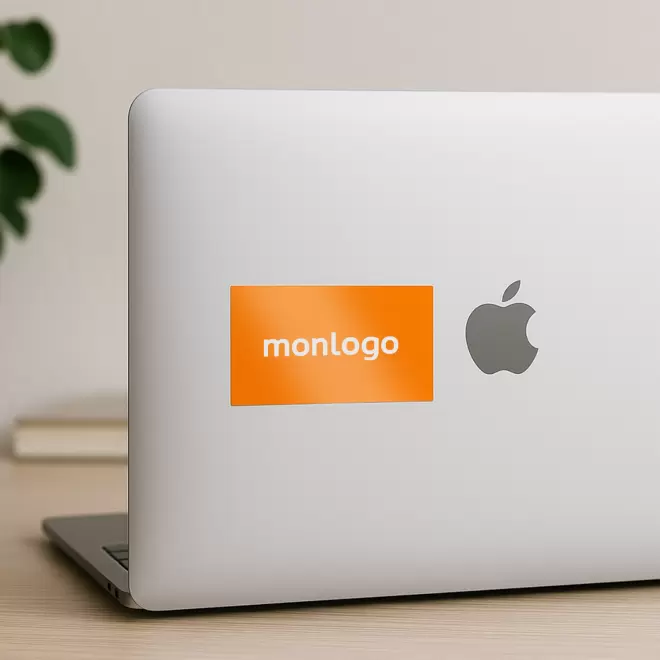 STICKER FLUO RECTANGLE PERSONNALISE 'KLISTER FLUO' 4X6