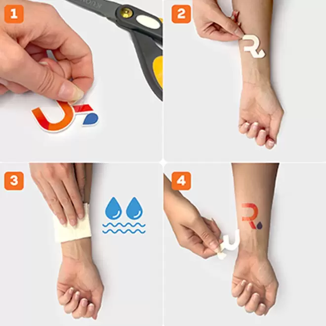 PLANCHE TATOUAGE REALISTE PERSONNALISEE BLEU 'MAORO'