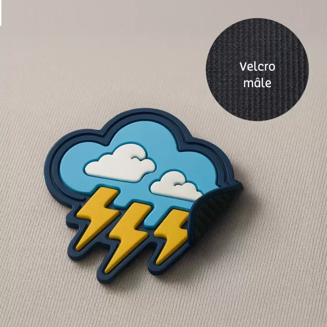 ECUSSON SILICONE 3D VELCRO PERSONNALISABLE 'CRAT' 5X5CM