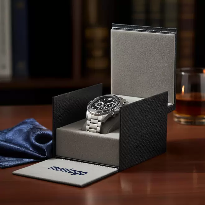 MONTRE HOMME PERSONNALISABLE 'ROMAIN ACIER'