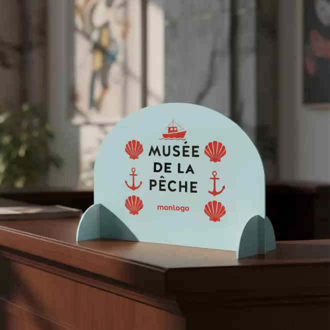 CHEVALET RIGIDE PERSONNALISABLE 'INFO ROND'