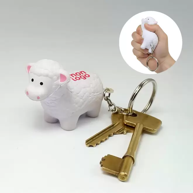 PORTE CLES ANTI STRESS PUBLICITAIRE 'STREZOU MOUTON'