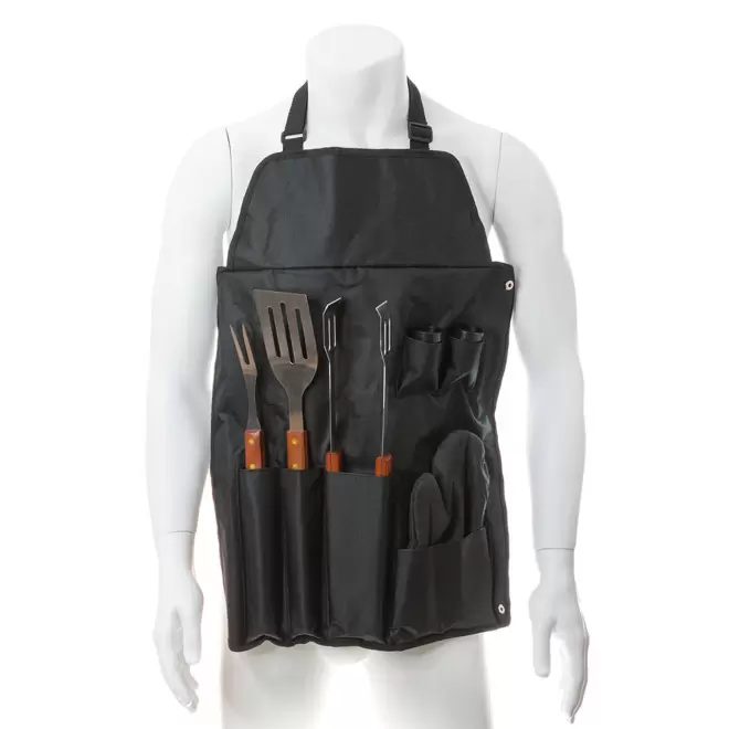 TABLIER BARBECUE AVEC 7 USTENSILES PERSONNALISABLE 'TED'