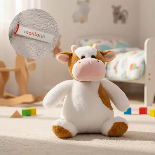 PELUCHE VACHE PERSONNALISABLE 'AMEUHLY'