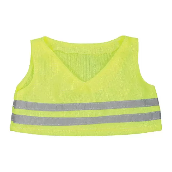 PELUCHE OURSON GILET SECURITE PERSONNALISABLE 'OURSI'