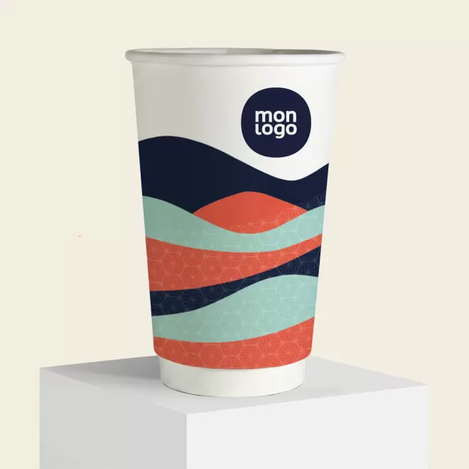 GOBELET CARTON DOUBLE PAROI B 45CL PERSONNALISABLE 'KUPPO'