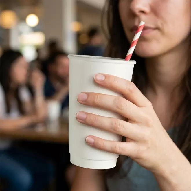 GOBELET CARTON DOUBLE PAROI B 45CL PERSONNALISABLE 'KUPPO'