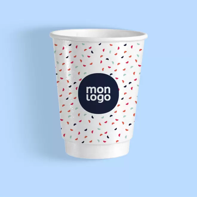 GOBELET CARTON DOUBLE PAROI 35CL PERSONNALISABLE 'KUPPO'