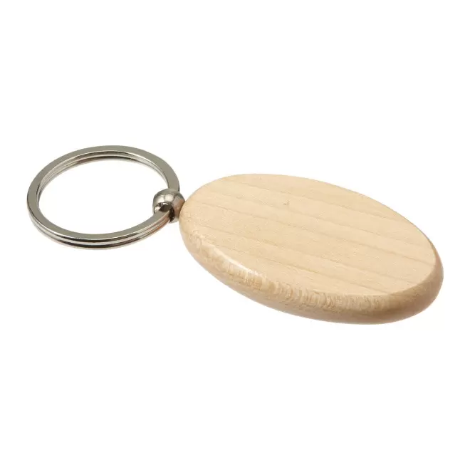 PORTE CLES EN BOIS PERSONNALISABLE 'WOODIE OVALE'