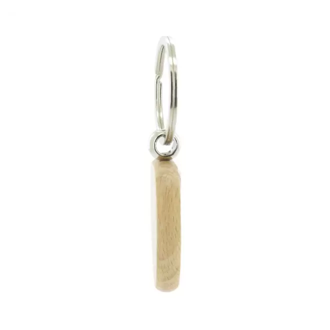PORTE CLES EN BOIS PERSONNALISABLE 'WOODIE COEUR'