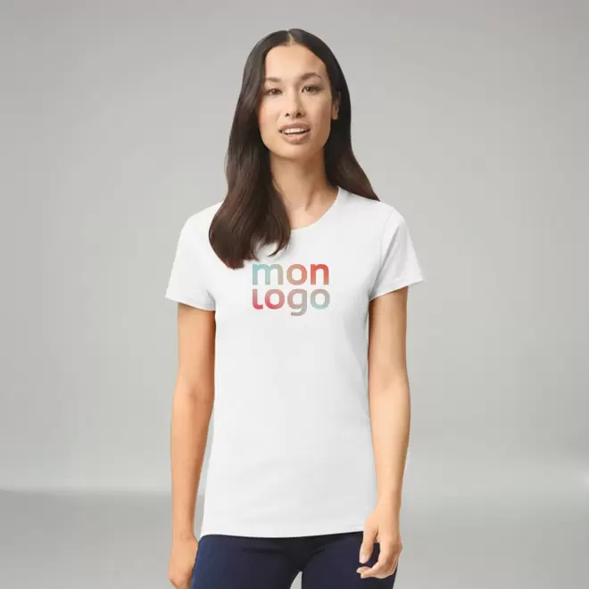 TEE SHIRT PERSONNALISABLE FEMME BLANC 'GILDA 180'