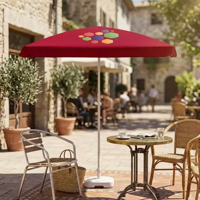 PARASOL CARRE PERSONNALISABLE 'BEACHCALOR VOLETS'