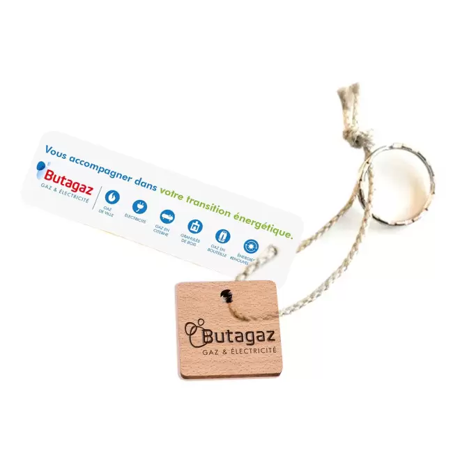 PORTE CLES ENGAGE EN BOIS PERSONNALISE 'SESAME LIEN'