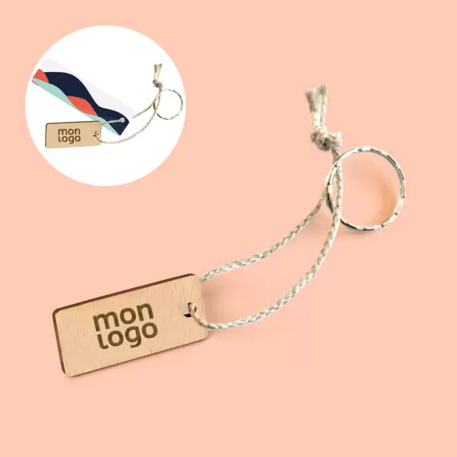 PORTE CLES ENGAGE EN BOIS PERSONNALISABLE 'SESAME'