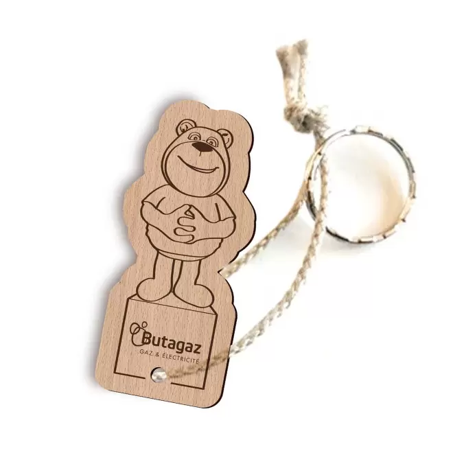 PORTE CLE ENGAGE EN BOIS PERSONNALISABLE 'SESAME'