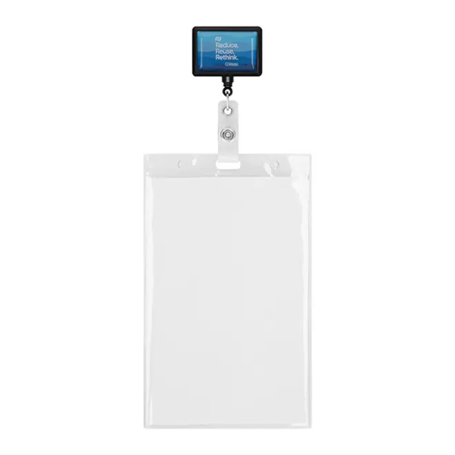 PORTE BADGE DEROULEUR PERSONNALISE 'DISTUBI RECTANGLE'