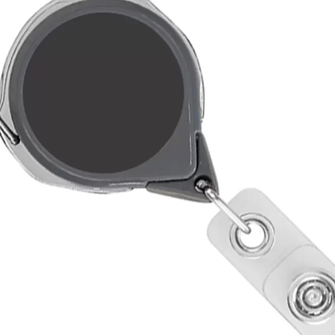 PORTE BADGE DEROULEUR PERSONNALISABLE 'DISTUBI MOUSQUETON'