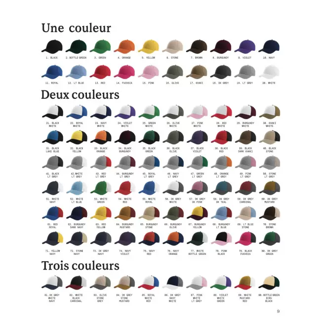 CASQUETTE PERSONNALISABLE SUR MESURE ATLANTIS 5P '1001'