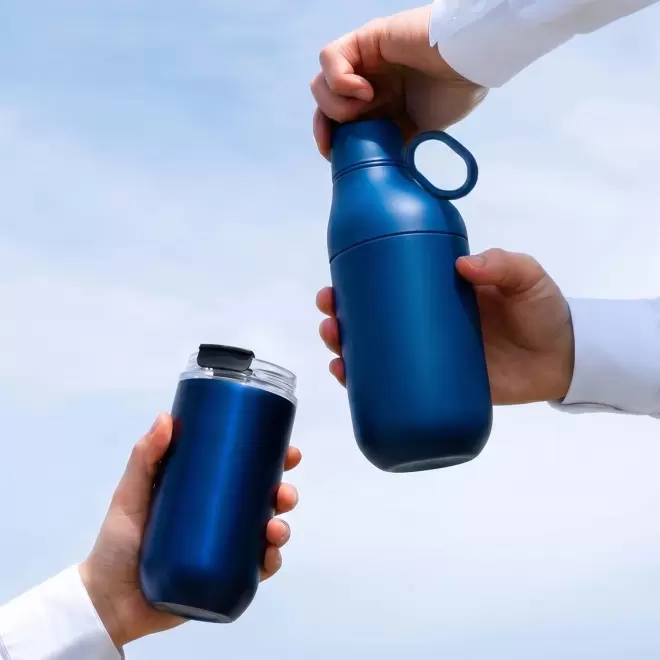 GOURDE ET MUG ISOTHERME 2 EN 1 PERSONNALISES 500ML 'TIHOU'