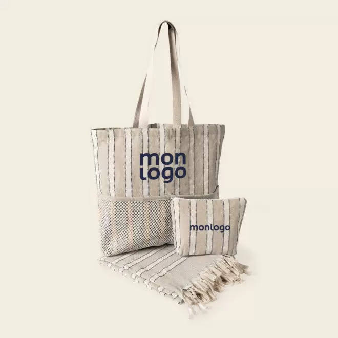 SET DE PLAGE FOUTA SAC PERSONNALISABLE 'SUNLIGHT'