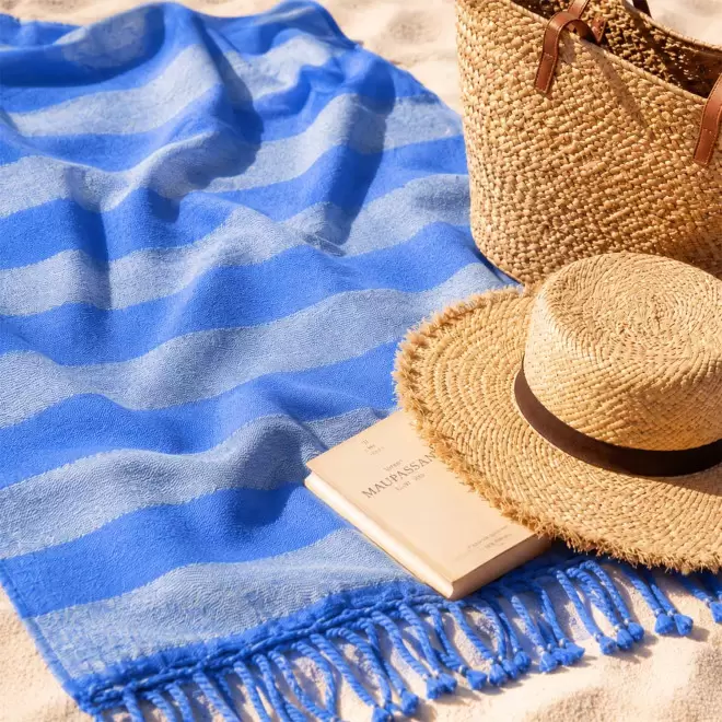 SERVIETTE PAREO/FOUTA PERSONNALISEE 'TEO'
