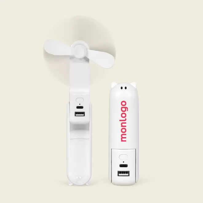 VENTILATEUR BATTERIE PLIABLE PERSONNALISE 'GLATO'