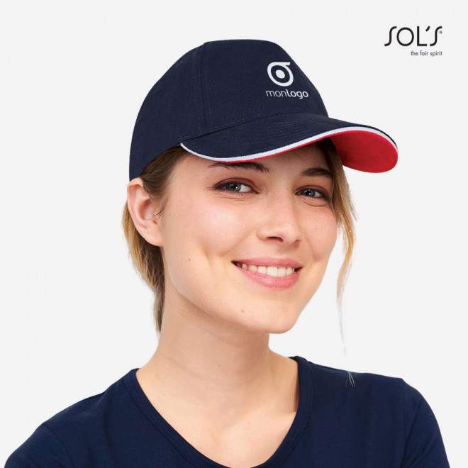 CASQUETTE PUBLICITAIRE TRICOLORE 'LONGCHAMP'