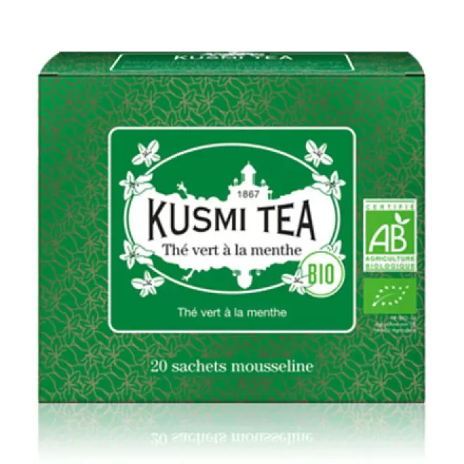 20 SACHETS THE VERT MENTHE BIO KUSMI TEA
