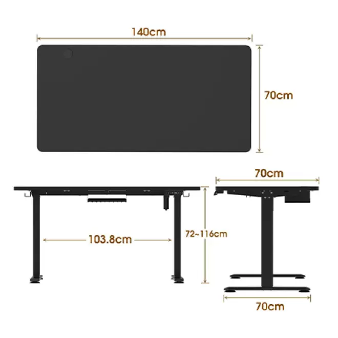 2 BUREAUX ASSIS DEBOUT 140x70