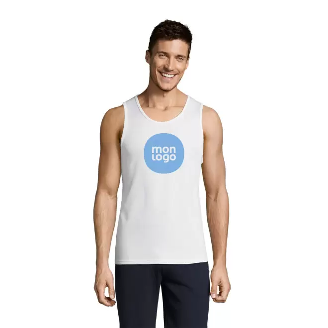 DÉBARDEUR PERSONNALISÉ HOMME 'TYSPORT' BLANC
