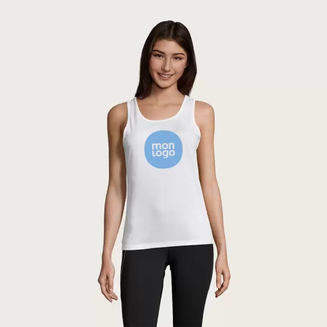 DÉBARDEUR PUBLICITAIRE FEMME 'TYSPORT' BLANC