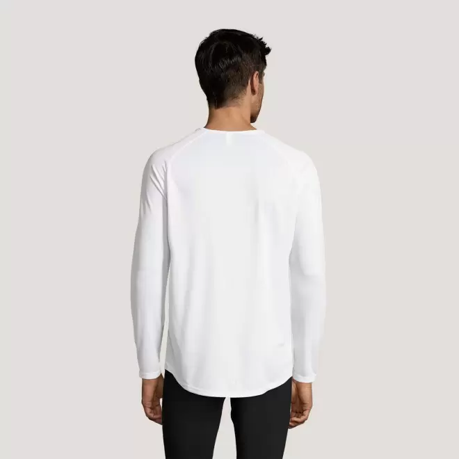 T SHIRT SPORTIF MANCHES LONGUES PUBLICITAIRE HOMME 'KOURY' 140 GR/M² BLANC