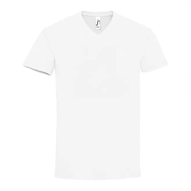 TEE SHIRT BLANC HOMME PUBLICITAIRE COL V 'IMPERIAL V'