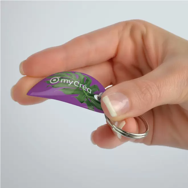 PORTE CLÉS PUBLICITAIRE SUR MESURE EN DOMING 'IRIVO'