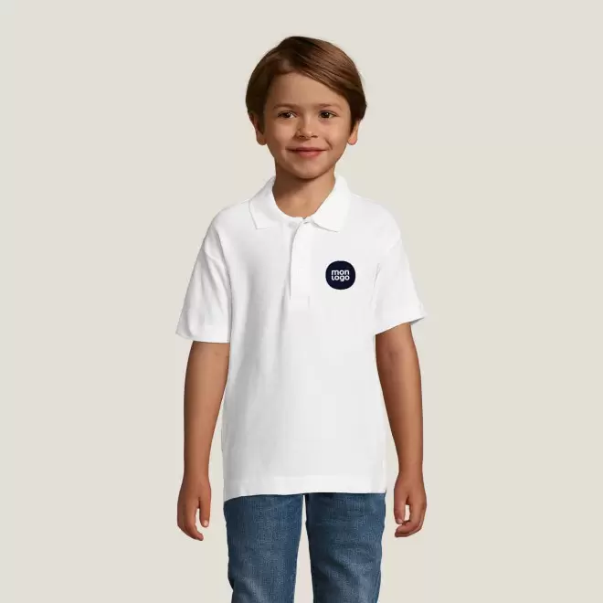 POLO BLANC PUBLICITAIRE ENFANT 'SUMMER KIDS' 170 GR/M²