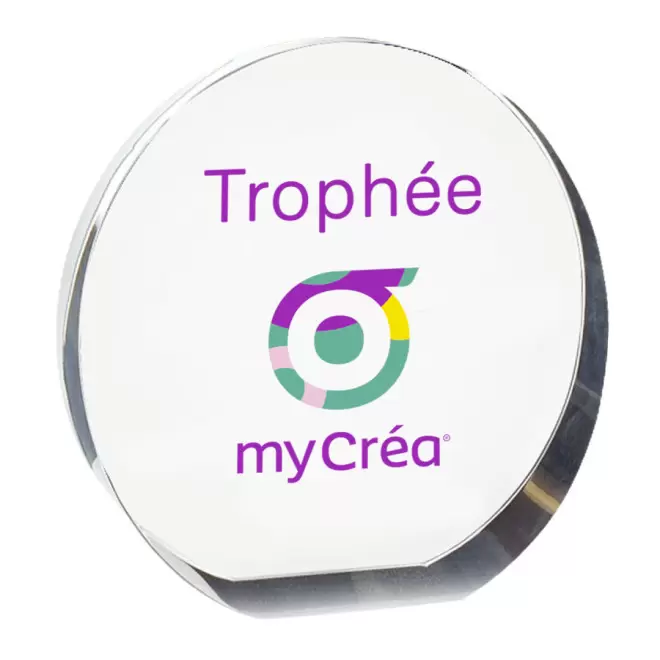 TROPHÉE PUBLICITAIRE ROND 'AWARD' QUADRICHROMIE