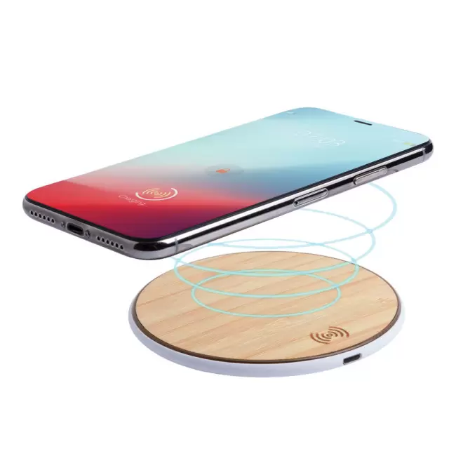 CHARGEUR À INDUCTION PUBLICITAIRE 5W EN BOIS 'LOOD'