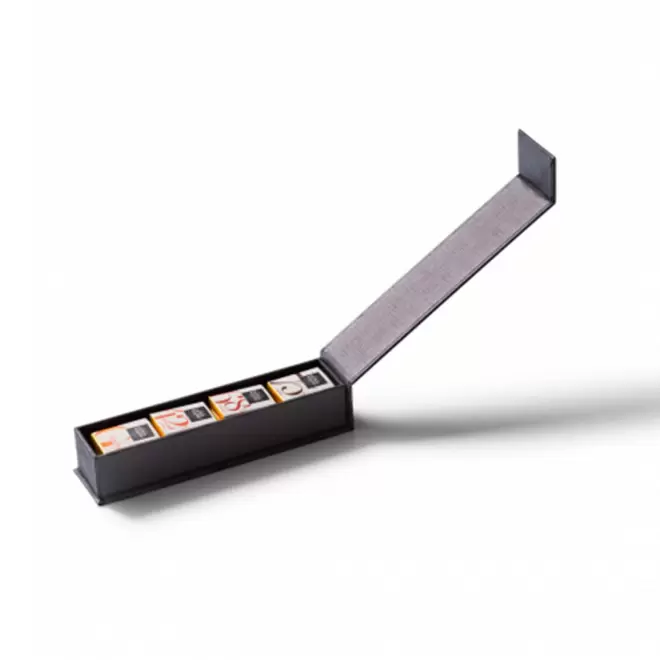 COFFRET PUBLICITAIRE DE 16 CARRÉS DE CHOCOLAT ASSORTIS LPCC® 5G 'ELEGANCE'