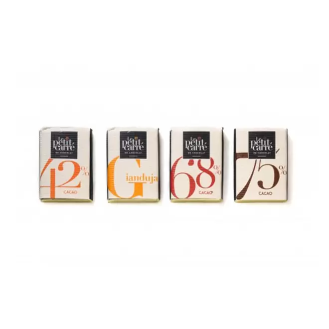COFFRET PUBLICITAIRE DE 16 CARRÉS DE CHOCOLAT ASSORTIS LPCC® 5G 'ELEGANCE'