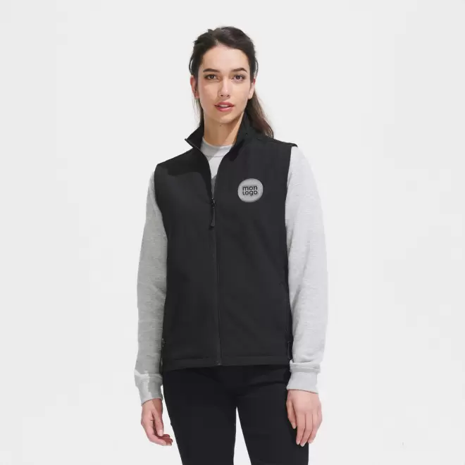 BODYWARMER SOFTSHELL FEMME PERSONNALISABLE 'RACE BW'
