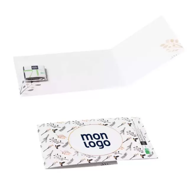 CARTE PERSONNALISÉE AVEC UN CARRÉ DE CHOCOLAT LPCC® 'CARRECHOCO'