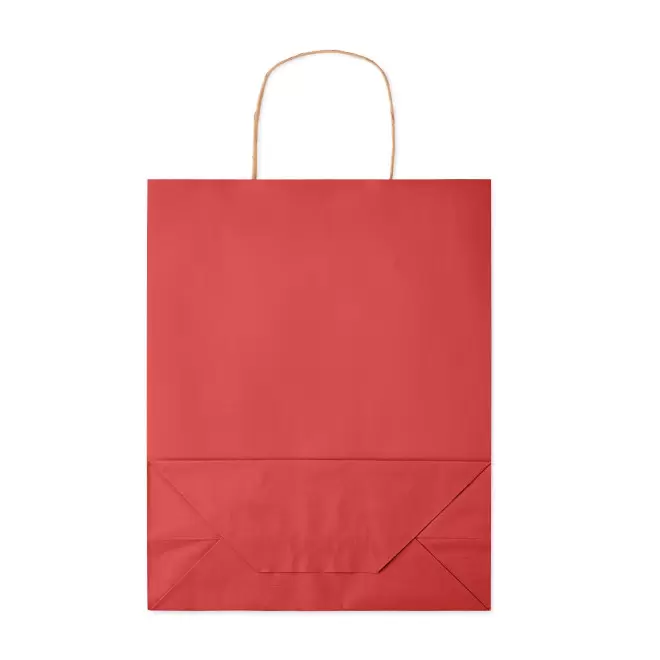 SAC PAPIER KRAFT PUBLICITAIRE ANSES TORSADEES 'HONDURO' 32X40X12 CM 90 GR/M²