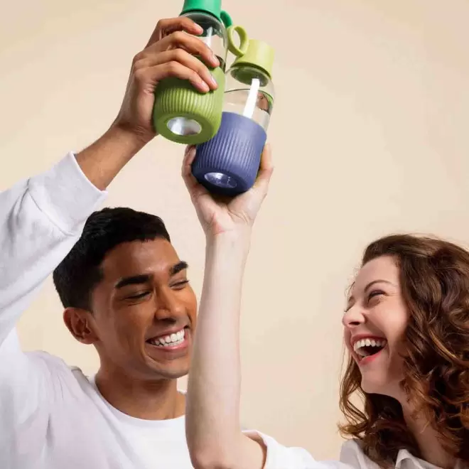 GOURDE TRANSPARENTE PUBLICITAIRE EN VERRE 'GOBI INDOOR'