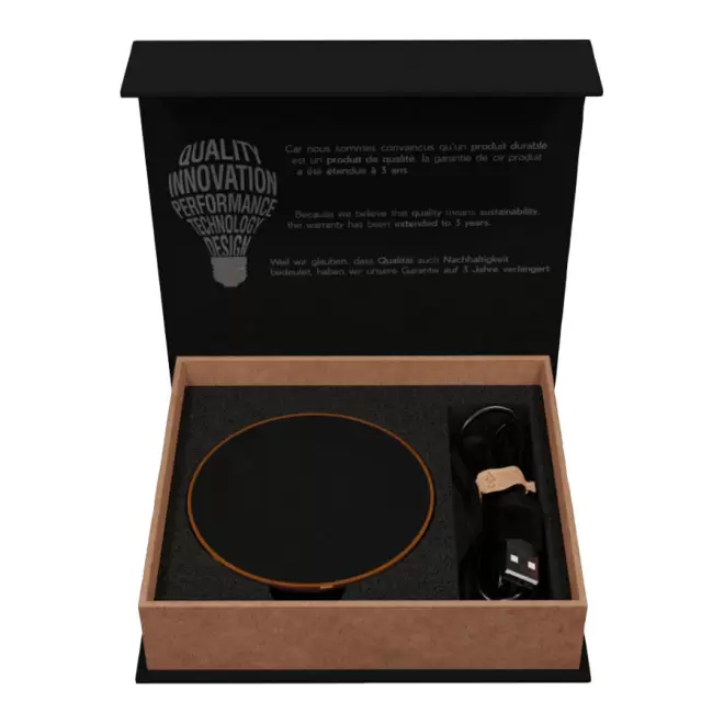 CHARGEUR À INDUCTION PUBLICITAIRE 10W ANTIBACTÉRIEN SCX® AVEC LOGO LUMINEUX 'HAMES'