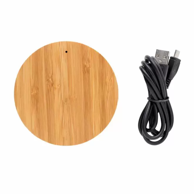 CHARGEUR À INDUCTION PUBLICITAIRE 5W EN CHANVRE ET BAMBOU 'OSORNO'