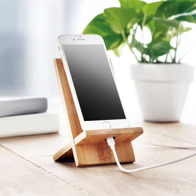 SUPPORT DE TÉLÉPHONE PUBLICITAIRE EN BAMBOU 'RAPHY'