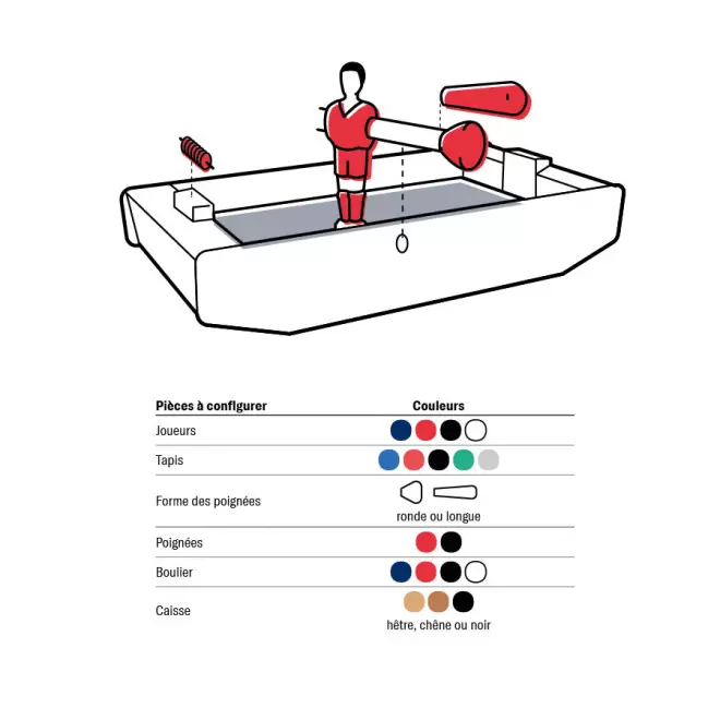 BABY FOOT PERSONNALISÉ EN BOIS STELLA 'CLUB'